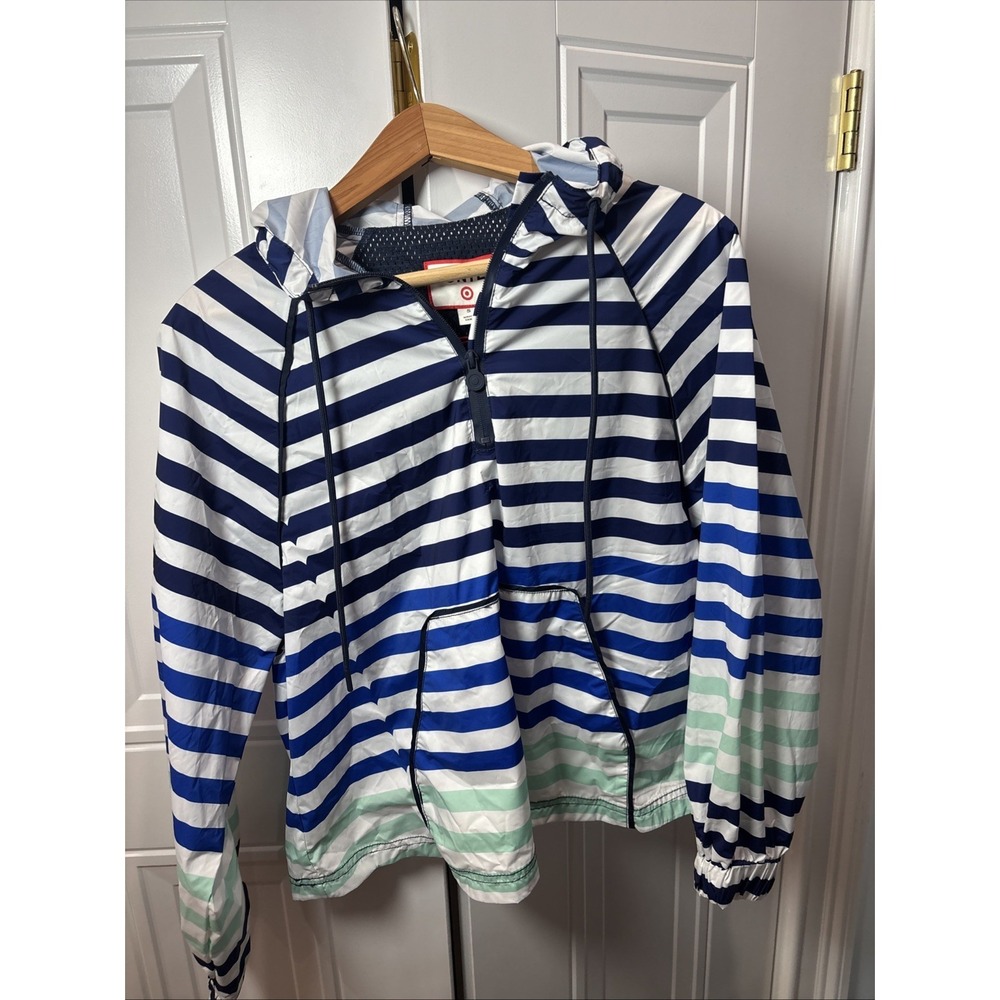 Hunter for Target Pullover Jacket Women's Nautical Boat Rain Windbreaker SMALL